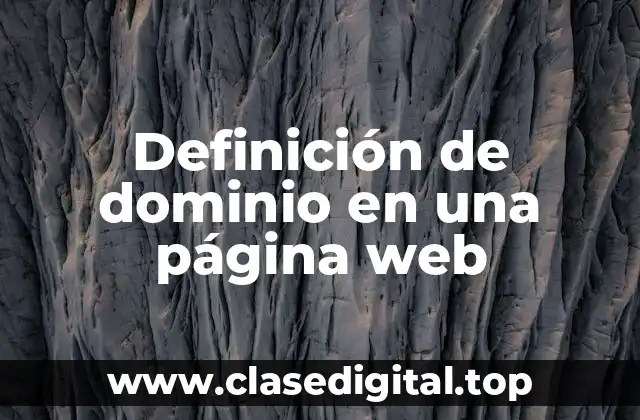 Definición de dominio en una página web
