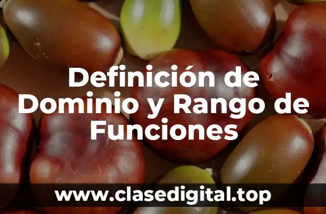 Definición de Dominio y Rango de Funciones