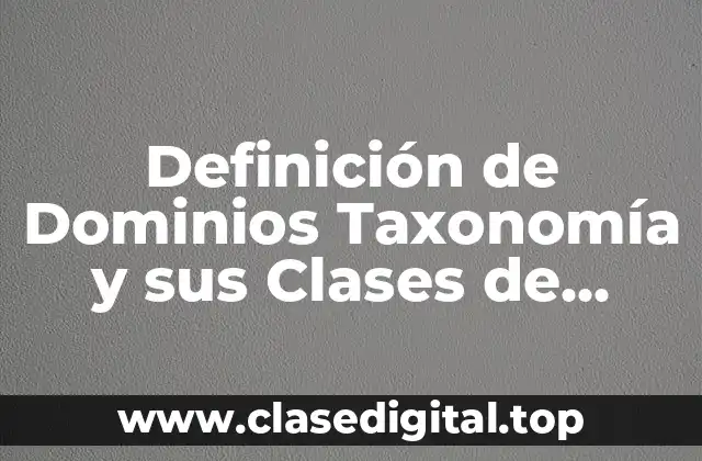 Definición de Dominios Taxonomía y sus Clases de Enfermería