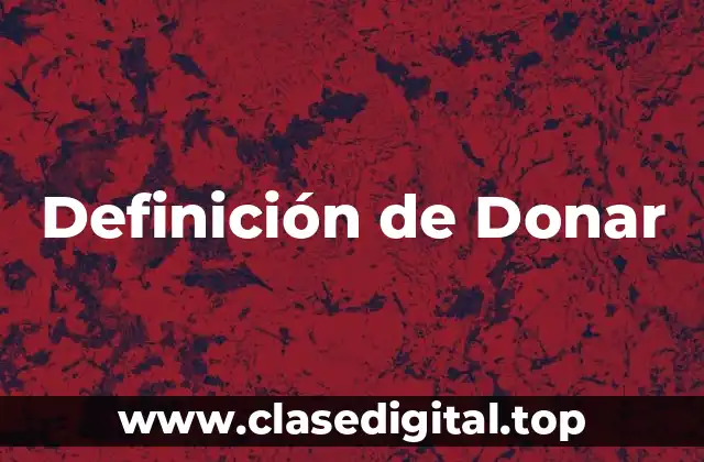 Definición de Donar