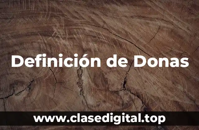 Definición de Donas