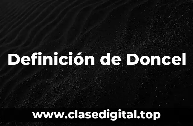 Definición de Doncel