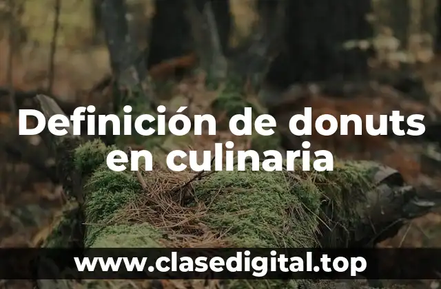 Definición de donuts en culinaria