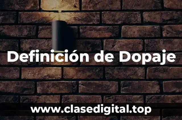 Definición de Dopaje