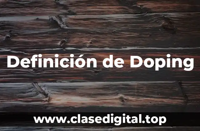 Definición de Doping