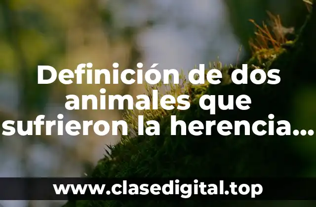 Definición de dos animales que sufrieron la herencia genética