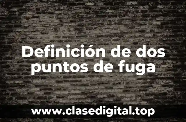 Definición de dos puntos de fuga