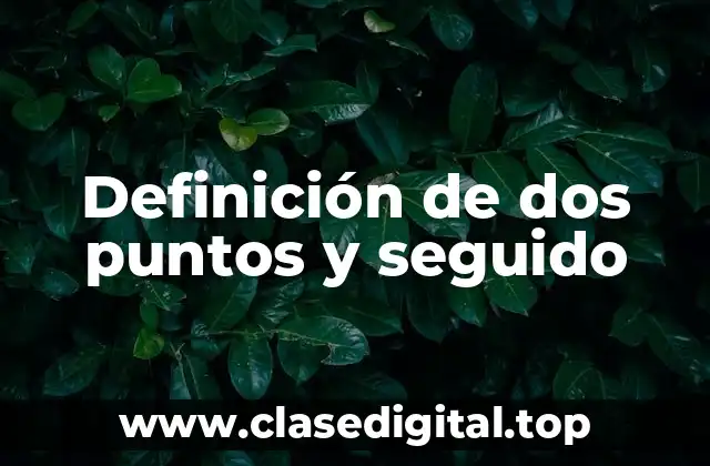 Definición de dos puntos y seguido