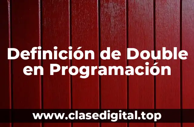 Definición de Double en Programación
