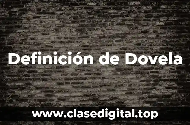 Definición técnica de dovela