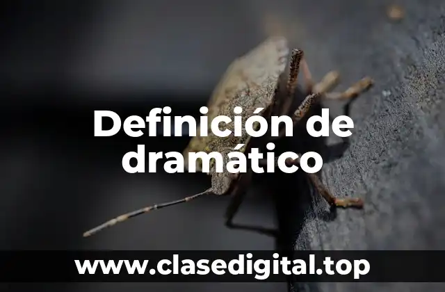 Definición técnica de dramático