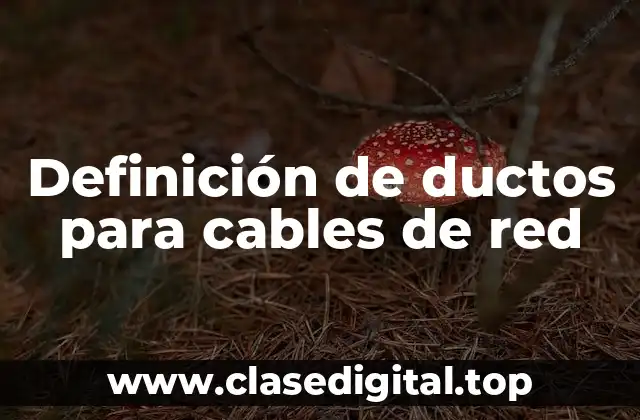 Definición de ductos para cables de red