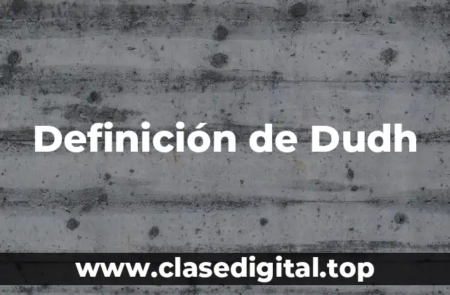 Definición de Dudh