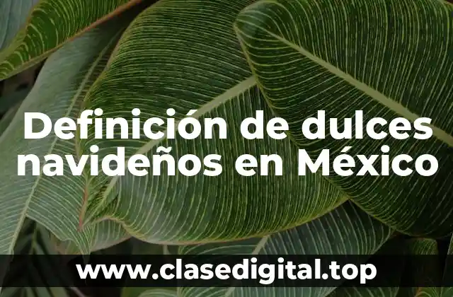 Definición de dulces navideños en México
