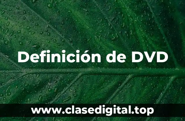 Definición de DVD
