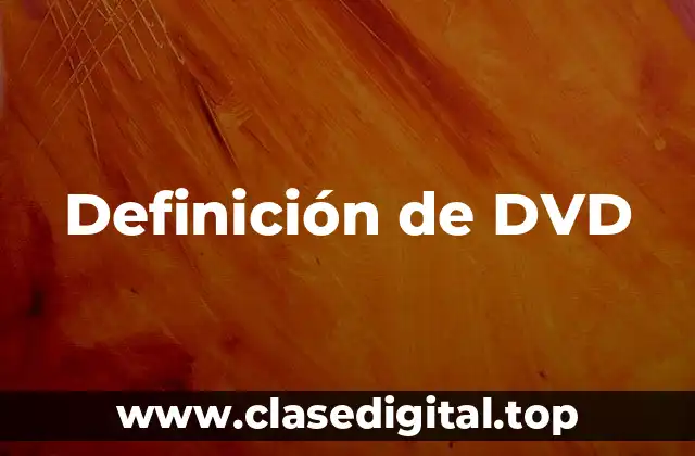 Definición técnica de DVD-rom