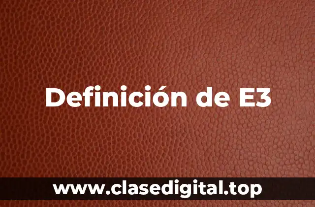 Definición de E3