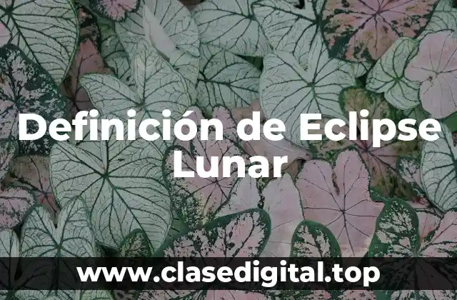Definición de Eclipse Lunar