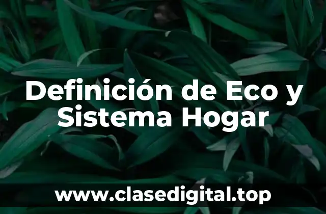Definición de Eco y Sistema Hogar