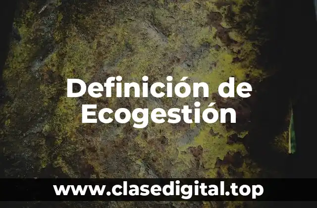 Definición de Ecogestión