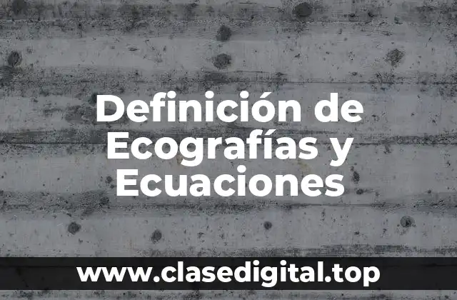 Definición técnica de ecuación