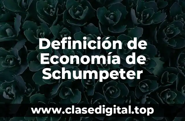 Definición de Economía de Schumpeter
