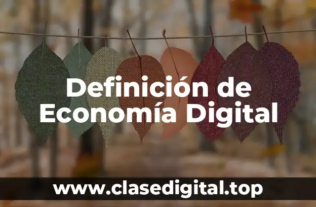 Definición de Economía Digital