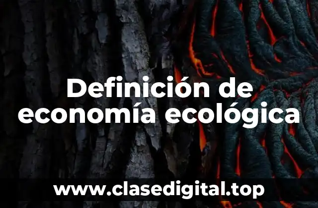 Definición de economía ecológica
