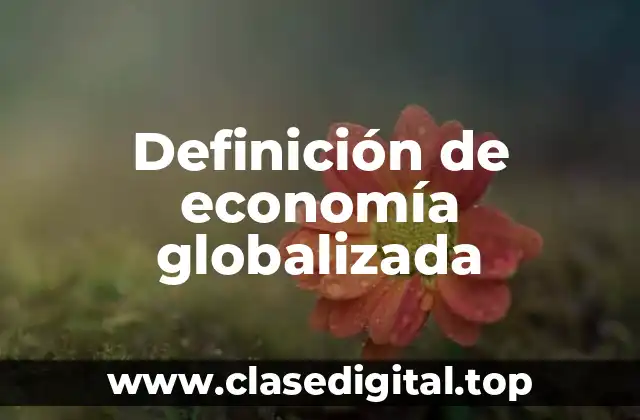 Definición de economía globalizada