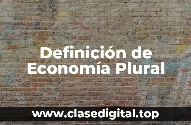 Definición de Economía Plural