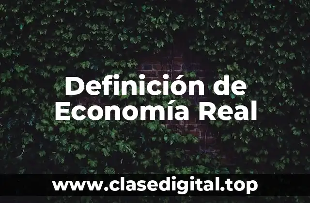 Definición de Economía Real