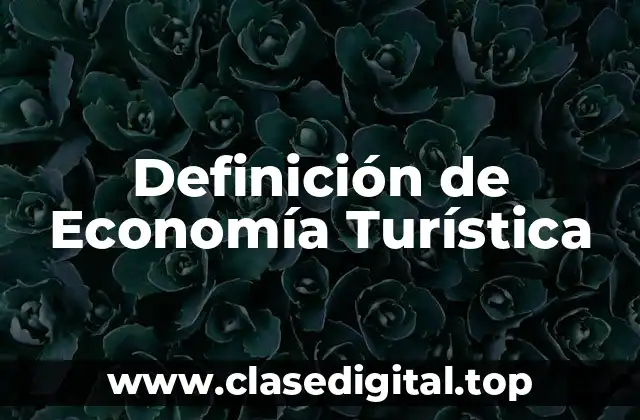 Definición de Economía Turística
