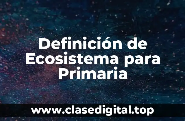 Definición Técnica de Ecosistema