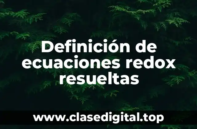 Definición de ecuaciones redox resueltas