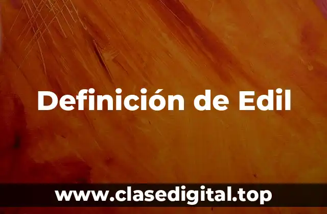 Definición de Edil