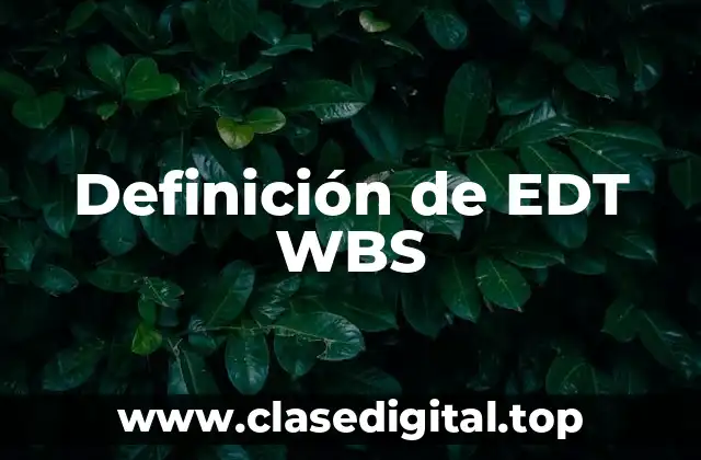 Ejemplos de EDT WBS