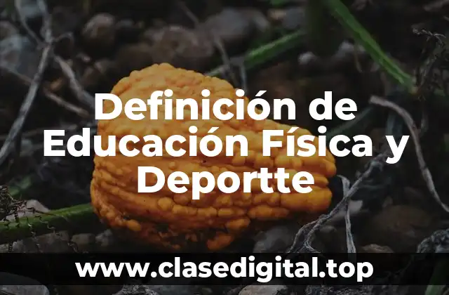 Definición técnica de Educación Física y Deportte