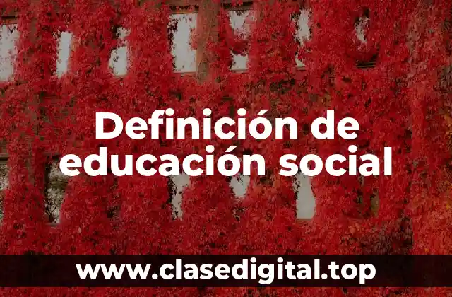 Ejemplos de educación social