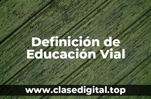 Definición técnica de Educación Vial