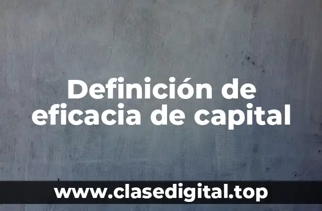 Definición de eficacia de capital