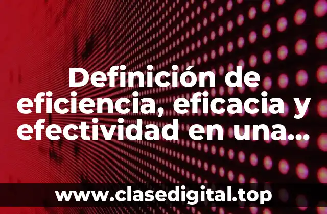 Ejemplos de eficiencia