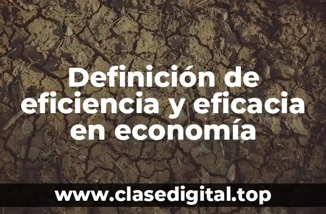 Definición de eficiencia y eficacia en economía