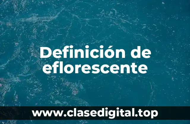 Definición de eflorescente