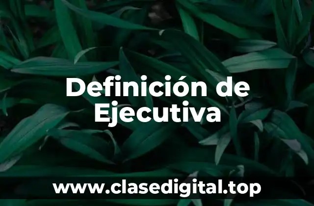 Definición de Ejecutiva