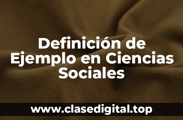 Definición de Ejemplo en Ciencias Sociales