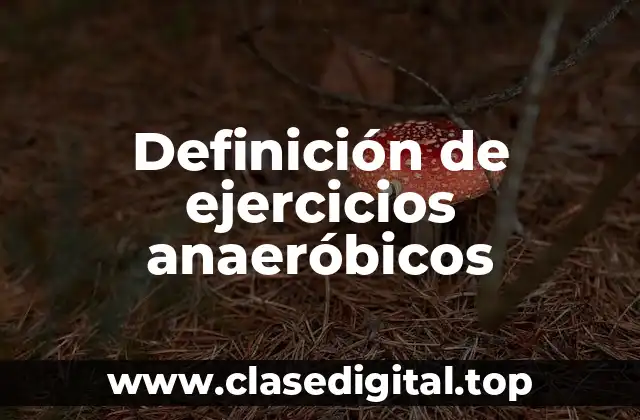 Definición de ejercicios anaeróbicos