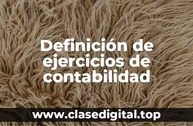 Ejemplos de ejercicios de contabilidad