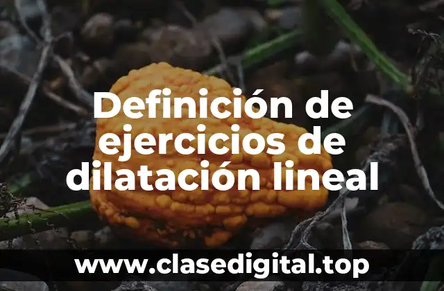Definición de ejercicios de dilatación lineal
