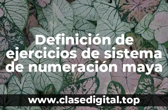 Definición de ejercicios de sistema de numeración maya