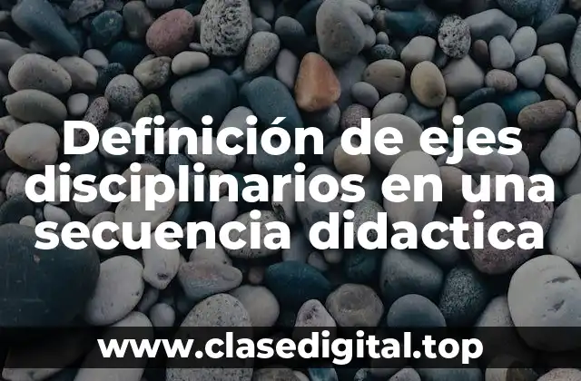 Definición de ejes disciplinarios en una secuencia didactica